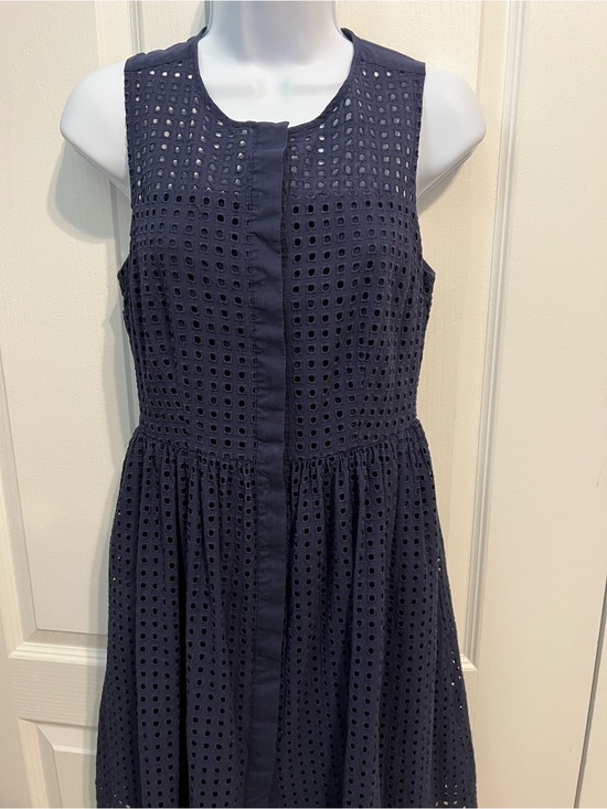 Maison Jules Dresses & Skirts - Maison Jules Navy Eyelet Sleeveless Fit-and-Flare Dress